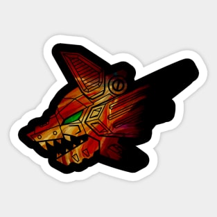 Mecha Robot Wolf | Fire Edition Sticker